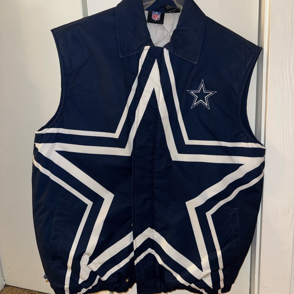 NFL Dallas Cowboys Navy and White Star Vest